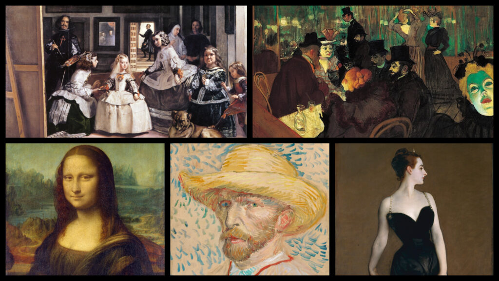 Collage of famous paintings