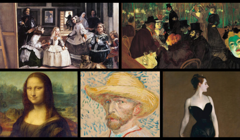 Collage of famous paintings